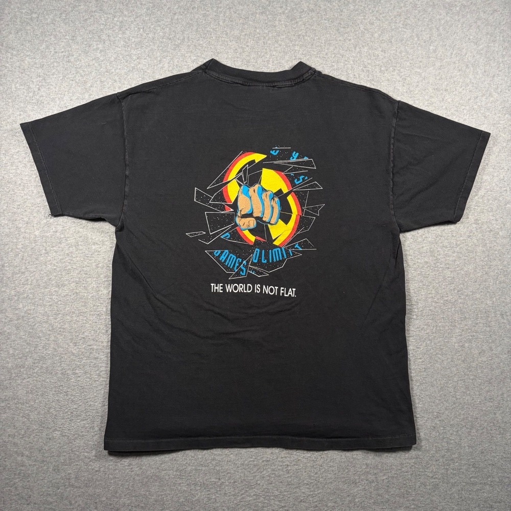 Microsoft Windows 95 The Aftermath Promo Graphic T-Shirt Mens XL Black Vintage